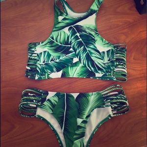Leaf Patterned Bikini